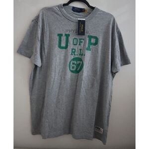 Polo Ralph Lauren Men's Sz L Gray Heather U of P Graphic Classic Fit S/S T-Shirt